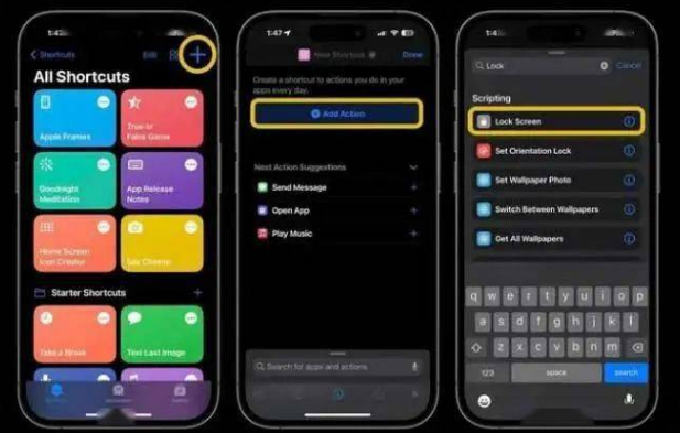 内丘苹果14锁屏维修店分享iPhone14升级iOS16.4后如何创建锁屏快捷方式 